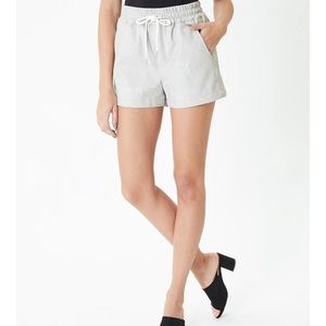 KanCan Kayden Ultra High Rise Vegan Leather Shorts Taupe Size S